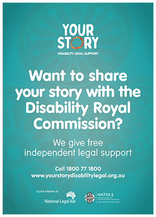 Want to share your story with the Disability Royal Commission? Poster thumbnail