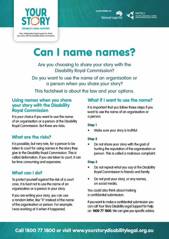 Can I name names? Factsheet thumbnail